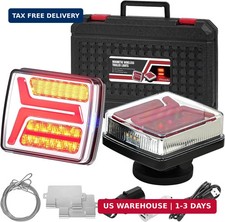 Magnetic Wireless Trailer Lights, LED Trailer Lights Trun Signal Brake Running S