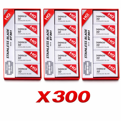 Dorco ST301 Double Edge Razor Blades Stainless Blades - 3 PACK - 300 BLADES