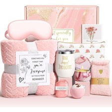Relaxing Self Care Spa Gift Basket for Women Her Wife Mom Girlfriend Daughter