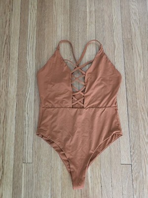 Dippin' Daisy's Anthropologie One-Piece Seamless Cage Front Swimsuit Sz Medium