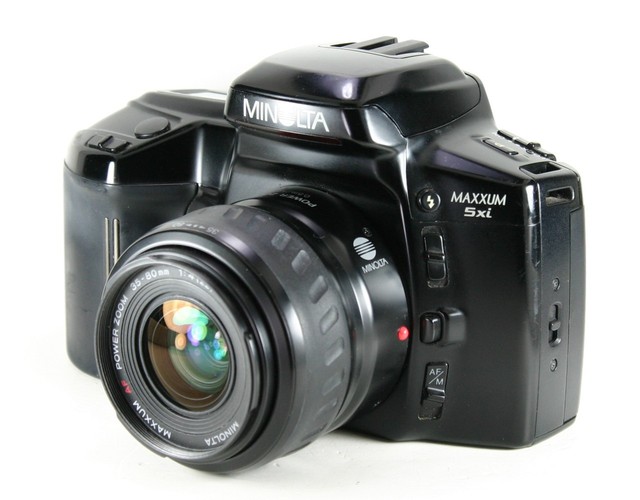 Minolta Maxxum 5xi SLR Film Camera & 3580mm lens eBay