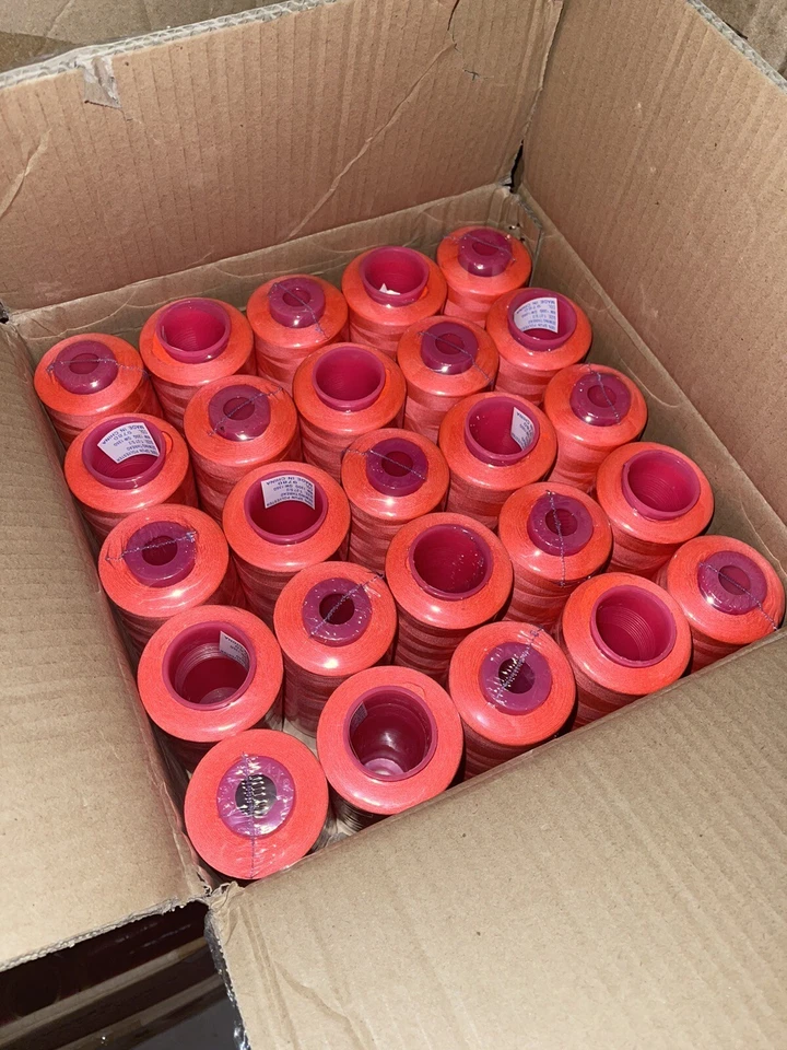 50 Carretes Grandes Neón Naranja Serger Overlocker Acolchado Hilos de Coser Calidad T27 Foto 2 de 4