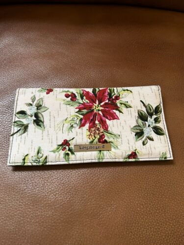 Longaberger Homestead Holiday Botanical Coin Case Holder Purse Check Book Cover - Picture 1 of 7