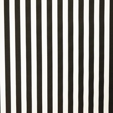 Black & White Beetle Juice Striped Print Stretch Cotton Twill Fabric