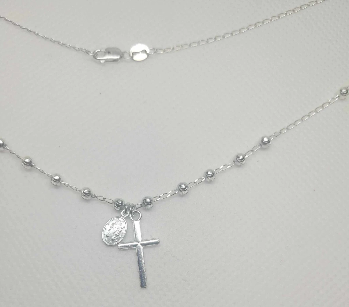 Miraculous medal hotsell cross necklace