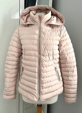 Tokyo Laundry Puffer Jacket Uk 10 Women’s Peach Hooded Padded Coat Zip Closure