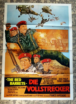 THE RED BARRETS - DIE VOLLSTRECKER - A1-FILMPOSTER 1-Sheet 1983 Task Force Alami
