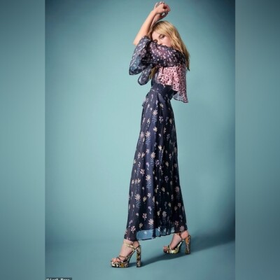 Boho Floral Maxi Skirt   Ossie Clark x Primrose Park London   US 10