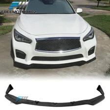 Fits 14-17 Infiniti Q50 Q50S Sport Front Bumper Lip Spoiler Splitter Kit PU