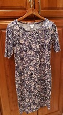 LuLaRoe Blue/Floral Multi Julia Dress Size M