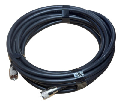 2-Foot RG213 Coax Jumper Cable With PL-259 Connectors - CB Radio UHF Cable 7 thumbnail image