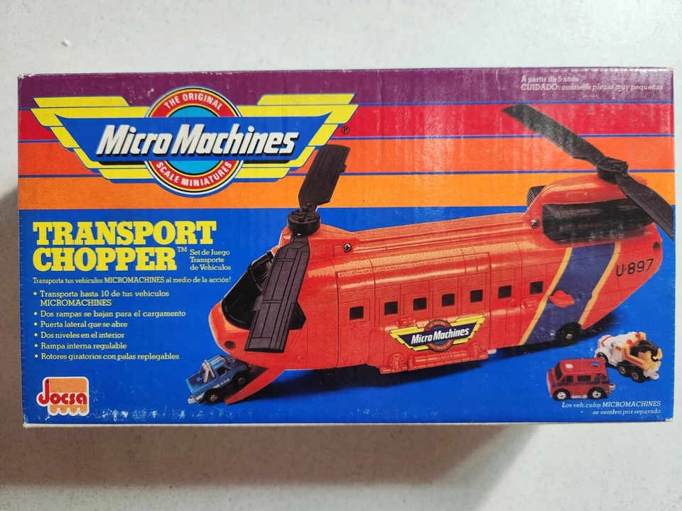 MICRO MACHINES BEIGE TRANSPORT CHOPPER JOCSA ARGENTINA RARE - PLAYSET JOESCURIOS - Image 2 of 4