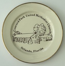 Orlando, Florida Concord Park United Methodist Church Plate 9” Emmanuel UMC 1954 Orlando, Florida Concord Park United Methodist Church Plate 9” Emmanuel UMC 1954