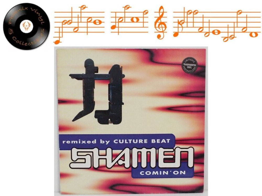 The Shamen Comin' On 12” Single Clear Transparent Vinyl Limited Edition - EX