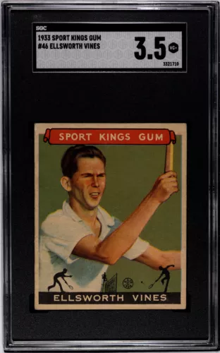 1933 Goudey Sport Kings #46 Ellsworth Vines 3.5 VG+ High Number