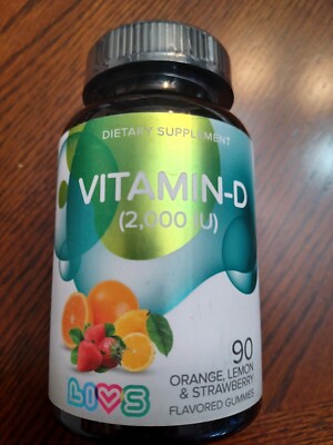 Sealed Livs Vitamin D 2000 IU Flavored Gummies - Dietary Supplement-90 Ct