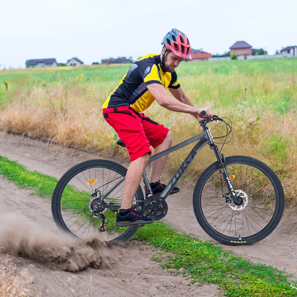 27.5英寸车轮21速山地自行车前避震,铝合金车架 — 第 3/4 张图片