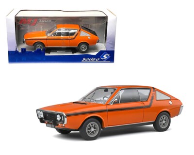 1/18 Solido Renault 17 Gordini Orange Diecast Model Car Orange S1803705 