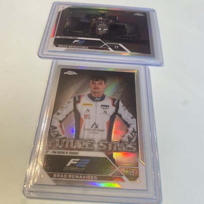 2023 Topps Chrome Formula 2 Racing lot of 2 Refractors BRAD BENAVIDES F2 FS