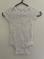 Carter's Baby Girls Colorful Allover Heart Print 100 Cotton Bodysuit White 3 M