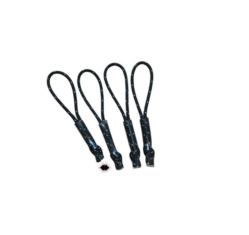 4 pack reflective black 275 paracord zipper pulls nike-style elite
