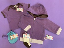 Babysoy Newborn Gift Set Reversible Hoodie/Tee/Mittens/Socks Newborn, 0-3 mnths