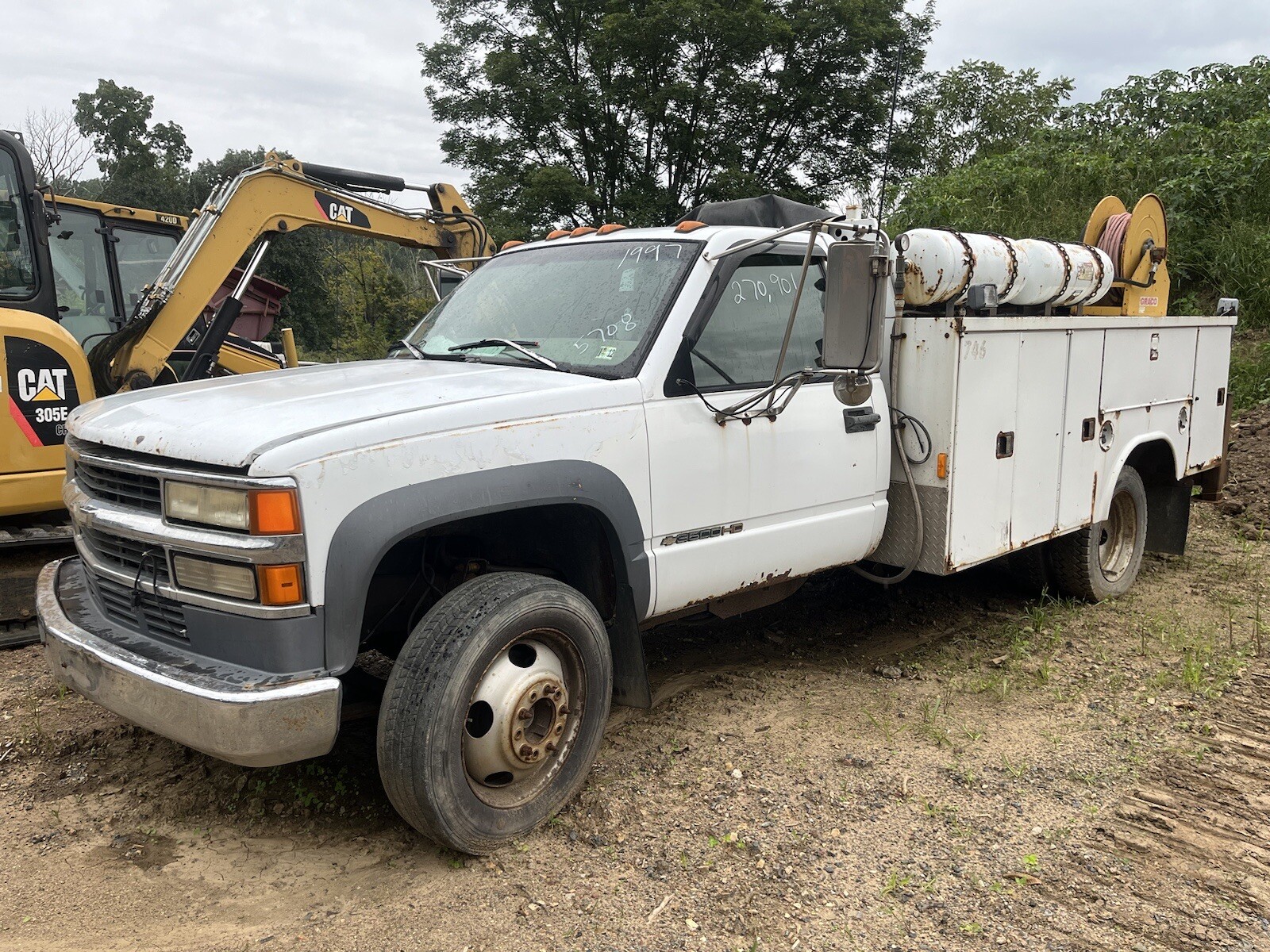 1997 GMC 3500 HD 6.5L Turbo Diesel Dually w/ Reading Utility Body Parts