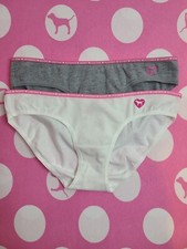 VTG Victoria's Secret PINK 2pk Classic Cotton Low-rise Bikini Panties Size Sm