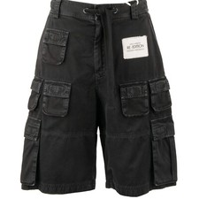 Pantaloncini cargo DOLCE & GABBANA riedizione DG logo patch pantaloni grigio scuro