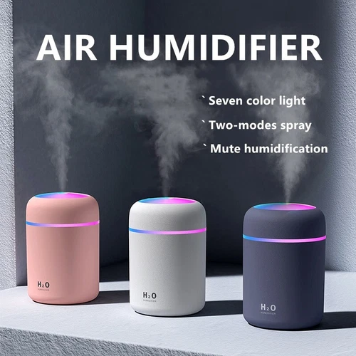 Car Air Humidifier Essential Oil Aroma Diffuse Grain Ultrasonic LED Aromatherapy - Bild 1 von 17