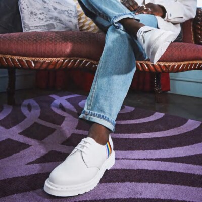 Dr Martens 1461 For Pride Oxford Smooth White Rainbow Shoes  display picture 2