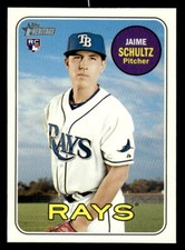 2018 Topps Heritage #558 Jaime Schultz Rookie Card Tampa Bay Rays
