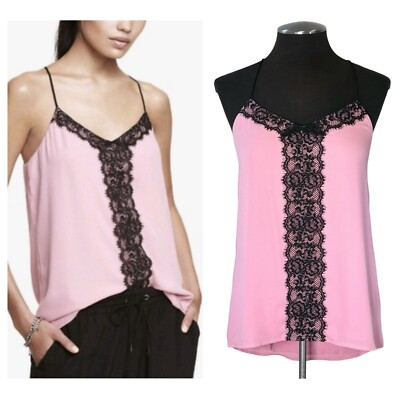 Express – Pink Lace Front Lined Camisole – Small