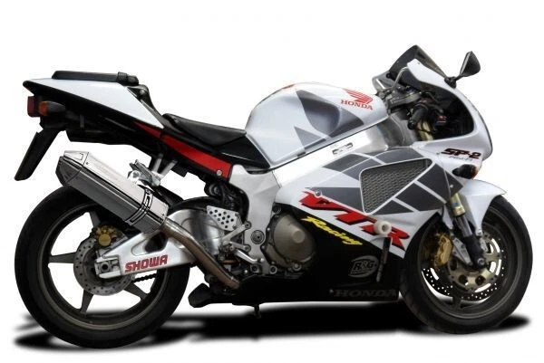 Silenciador sin cordones DELKEVIC HONDA RVT1000R RC51 SP2 de acero inoxidable triple ovalado nuevo Foto 3 de 4