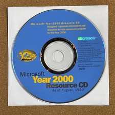 Vintage 1999 Microsoft Year 2000 Resource CD Y2K Software