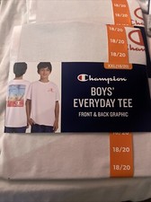 Champion Youth Boy's Soft Short Sleeve Everyday Chest Graphic Logo Tee
