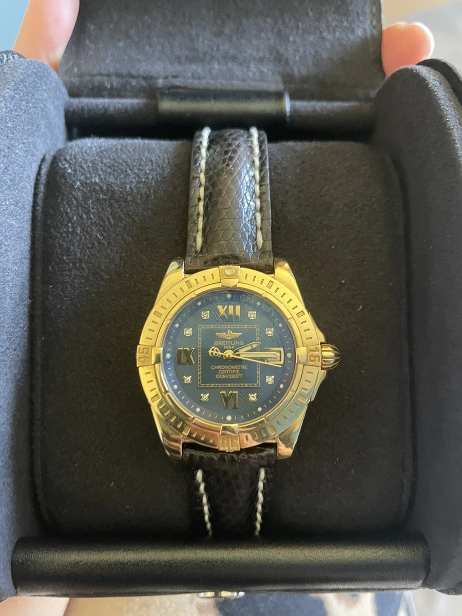 Breitling Cockpit Lady Blue Dial with Diamonds 16mm Lizard Strap K71356