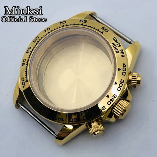 Miuksi 39mm Vk63 Sterile Case Silver/rose Gold Watch Case Fit Vk63 Movement Part - Picture 7 of 16