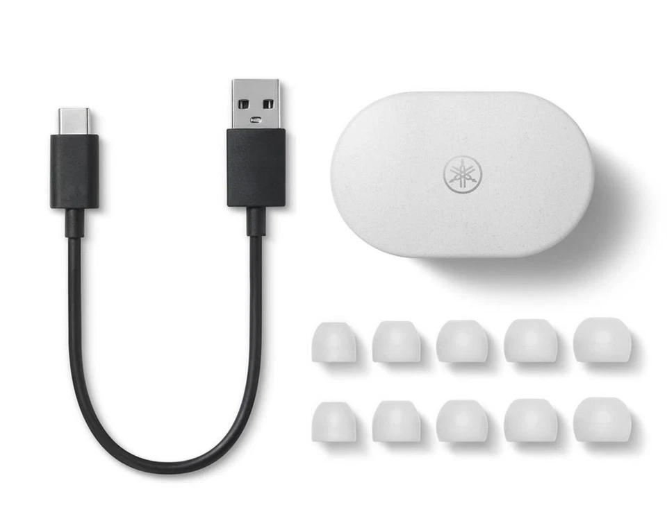Nuevos auriculares Yamaha TW-E7B True Wireless con cancelación activa de ruido, blancos Foto 4 de 4