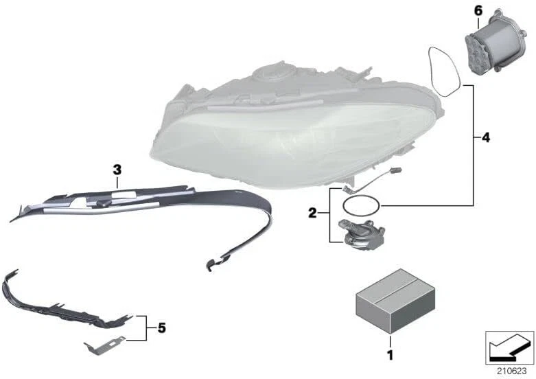 Indicador de luz de giro LED para BMW Serie 5 F10 528i 535i 550i 2010-2016 Foto 3 de 4