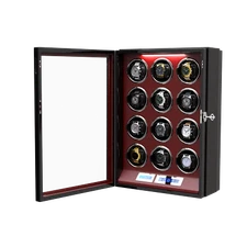 Automatic 12 Watch Winder Rotating Display Box LCD Touch Screen Display Case LED