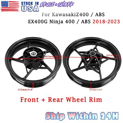 Front + Rear Wheel Rims For Kawasaki EX 400 G Ninja 400 / Z 400 2018 - 2023