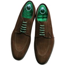 New Men's Brown Color Oxford Split Toe Real Suede Leather Lace Up Formal Shoes