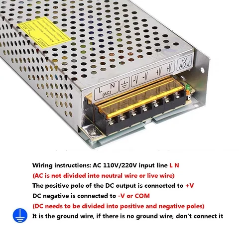 Switch Power Supply 5V/12V/24V AC to DC Converter Adapter Power Transformer New - Afbeelding 7 van 35