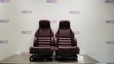 93 CHEVY CORVETTE C4 40TH ANNIVERSARY FRONT SEAT SET PAIR RUBY RED LEATHER