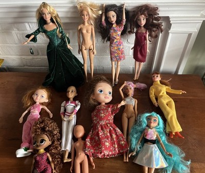 Doll Lot Of 12, Barbie Mattel, Bratz, Various Others