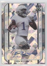 2021 Leaf Metal Draft Silver Crystals 47/50 Pooka Williams Jr #BA-PWJ Auto 00jz