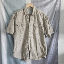 Carhartt Mens Khaki Tan Short Sleeve Button Down Work Shirt S200 DSC L Gorpcore
