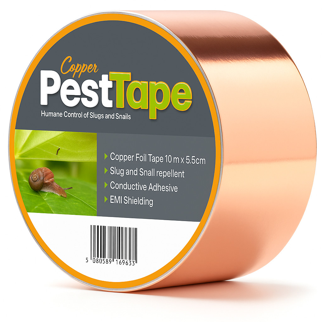 Copper Slug Tape WIDE - 55mm x 10M – Slug & Snail Repellent Barrier, Pet Safe
