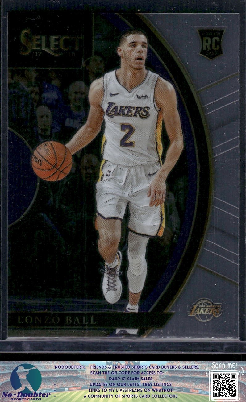2017-18 Panini Select #28 Lonzo Ball RC Los Angeles Lakers P.O1F